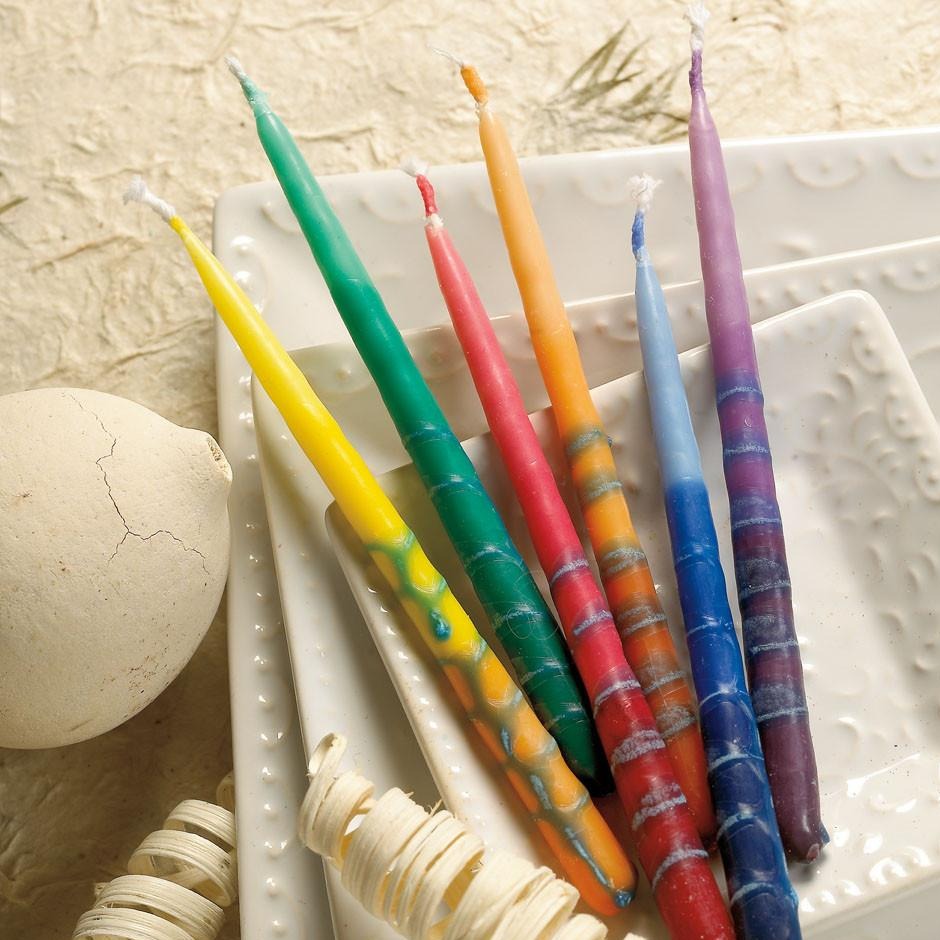 Rite Lite Candles Default Handcrafted Rainbow Hanukkah Candles