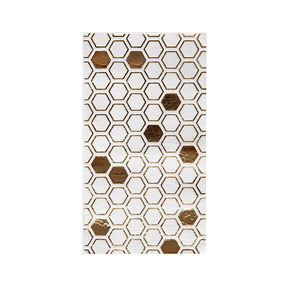 Jollity Napkins Gold Hey Bae-Bee Guest Napkins - Set of 16
