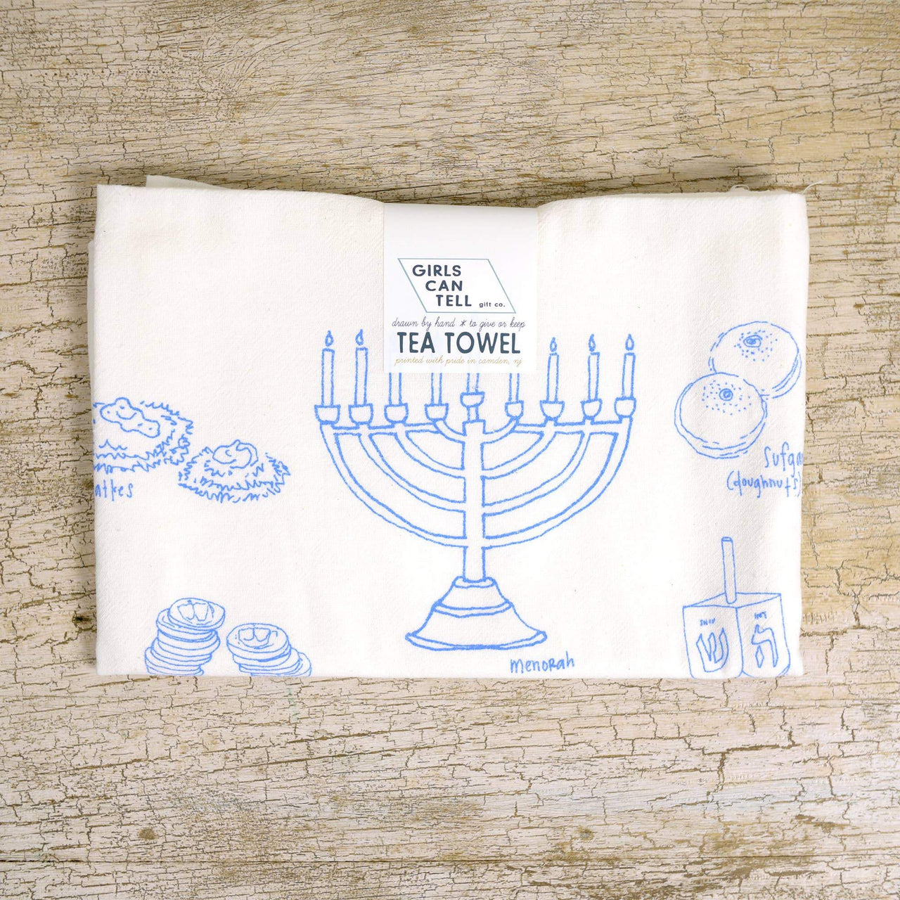 Girls Can Tell - Hanukkah Tea Towel - ModernTribe