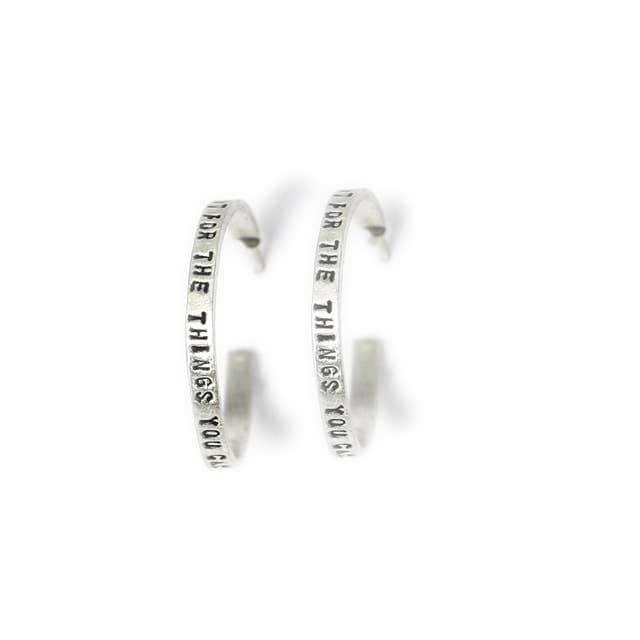 Chocolate and Steel - Ruth Bader Ginsburg RBG "Fight For the Things You Care About" Hoop Earrings - Sterling Silver or Gold - ModernTribe