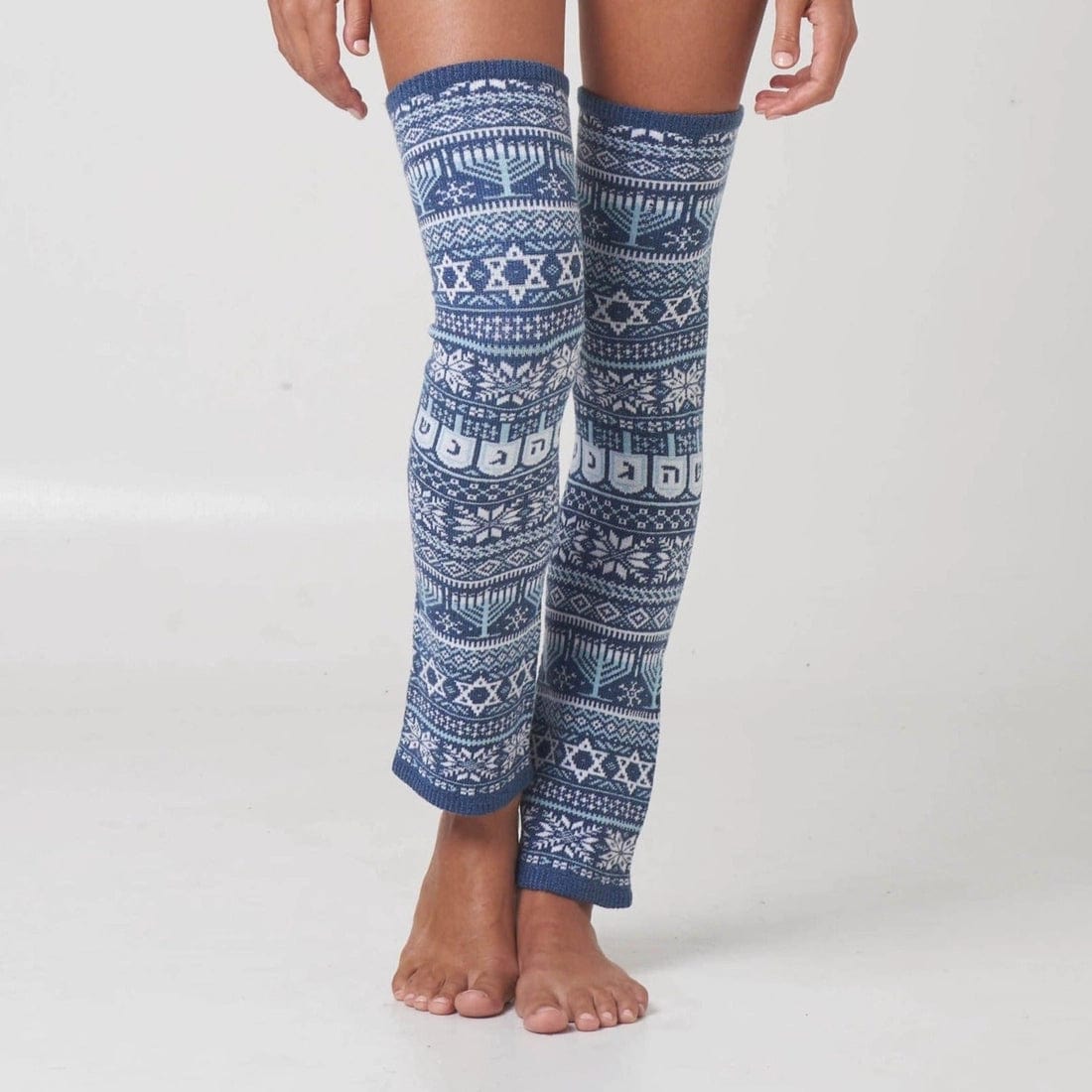 Knitty Kitty - Hanukkah Blue Leg Warmers - ModernTribe