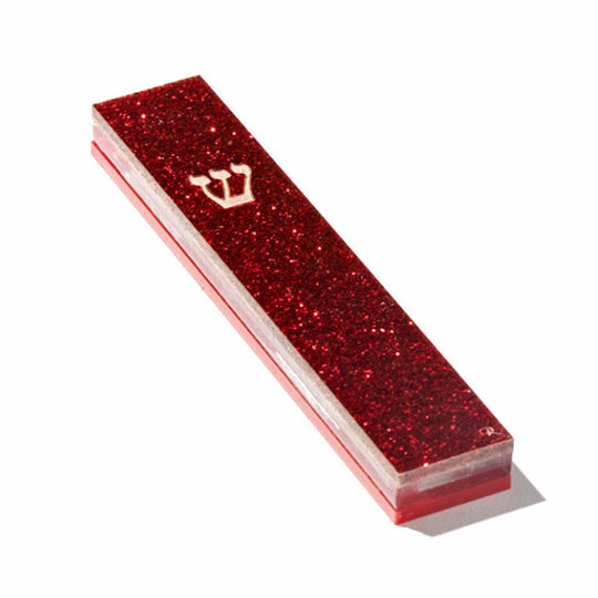 Acrylic Cinnamon Heart Mezuzah