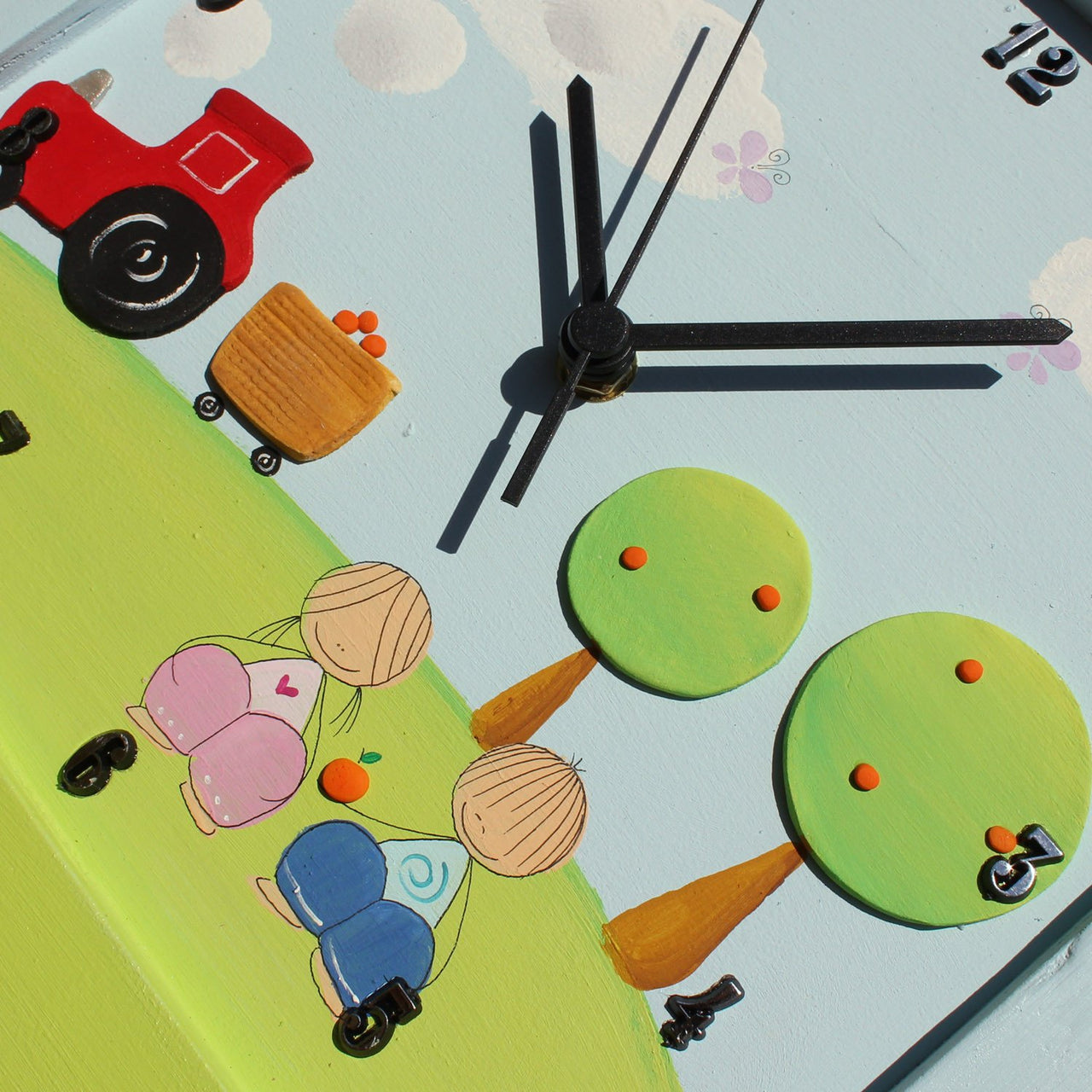 Sharon Goldstein Happy Judaica - Personalized Children's Wall Clocks in Hebrew or English - ModernTribe