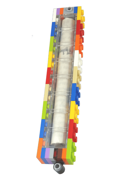 Color Mezuzah Case Made with LEGO® Bricks