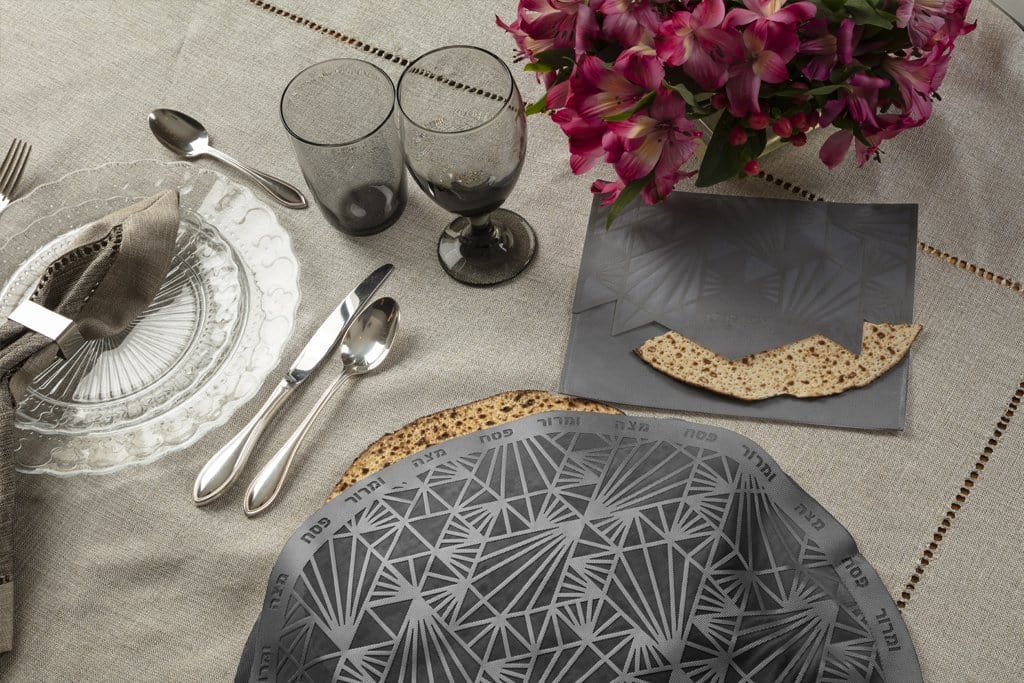 Apeloig Collection - Laser Cut Matzah Cover - Silver or White - ModernTribe