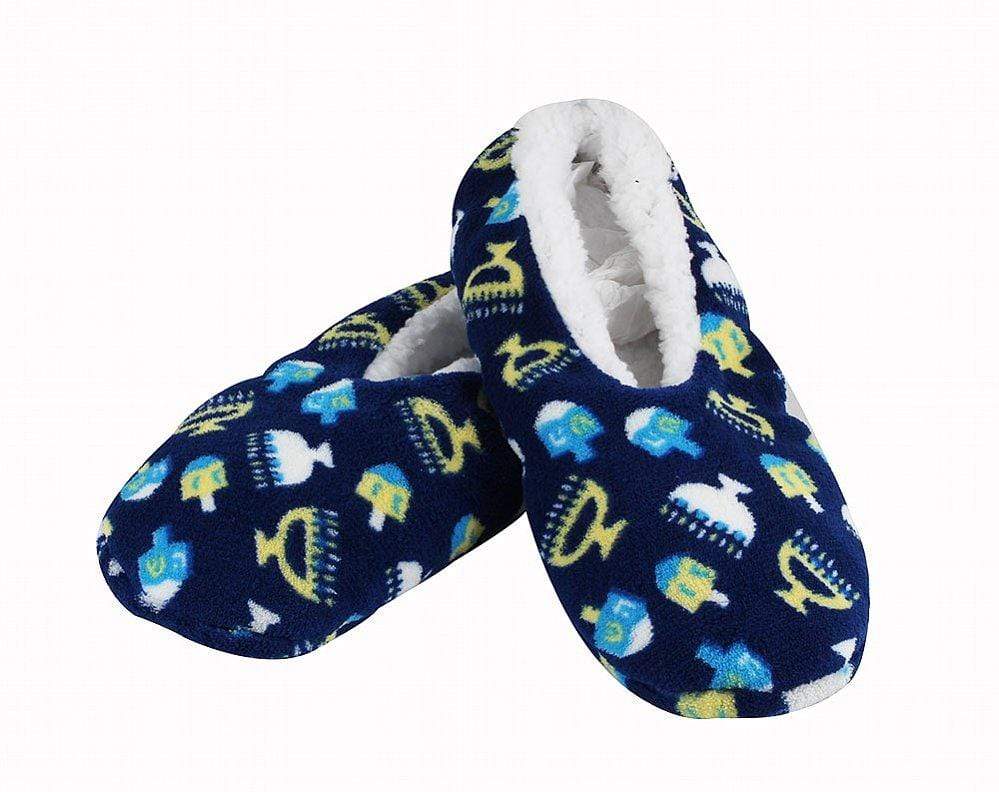 Aviv Judaica - Hanukkah Snuggle Slippers - Kids and Adult Sizes - ModernTribe