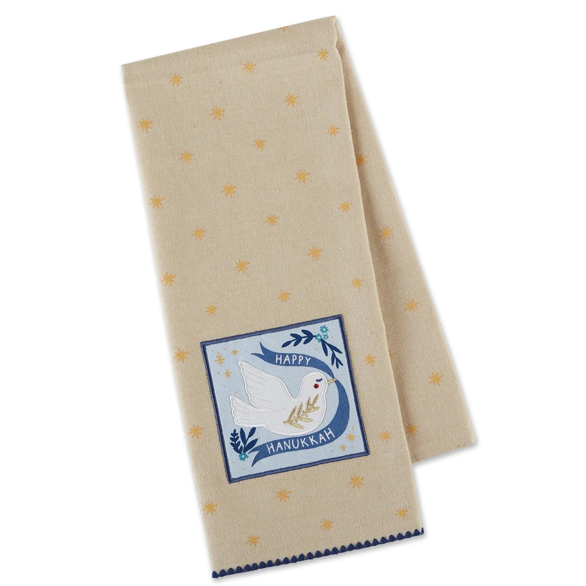 Design Imports Tea Towels Dove Embellished Dishtowel