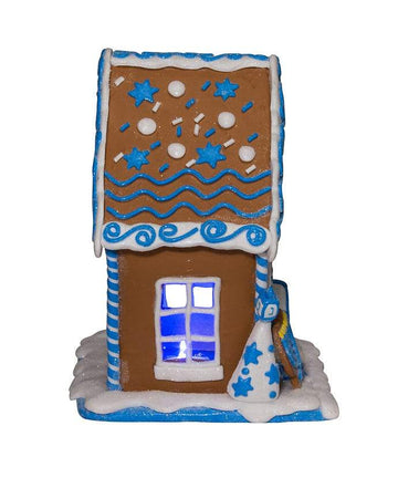 Kurt S. Adler, Inc. - Gingerbread LED Hanukkah House Table Piece - ModernTribe
