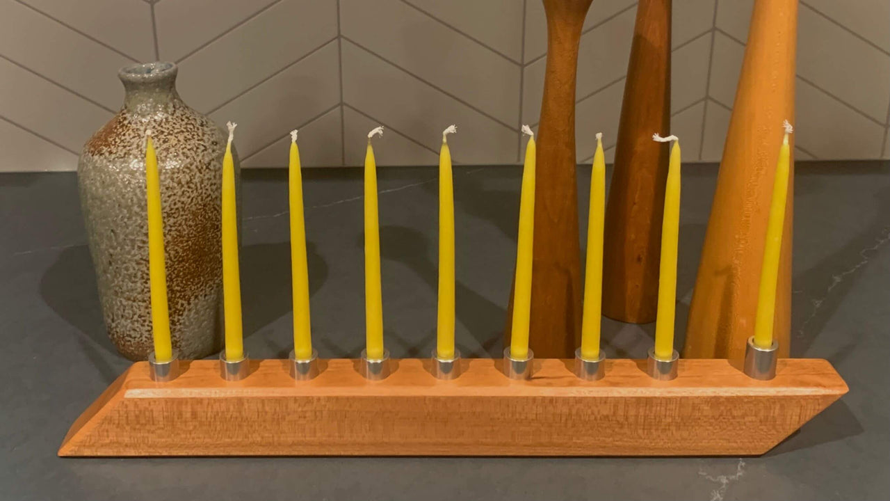 The Knotty Dane - Modern Hardwood Menorah - ModernTribe