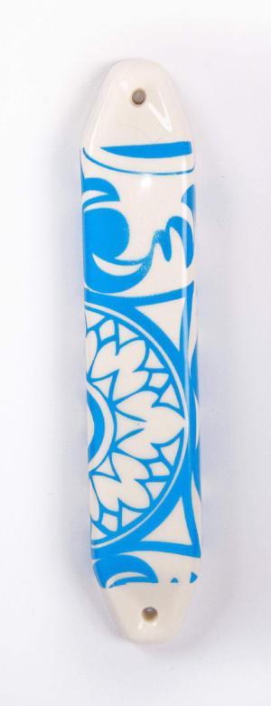 Barbara Shaw - Blue Spanish Tile Mezuzah by Barbara Shaw - ModernTribe