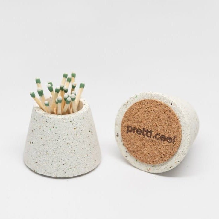 pretti.cool - Terrazzo Concrete Matchstick Holder/Strike - Cobalt or White - ModernTribe