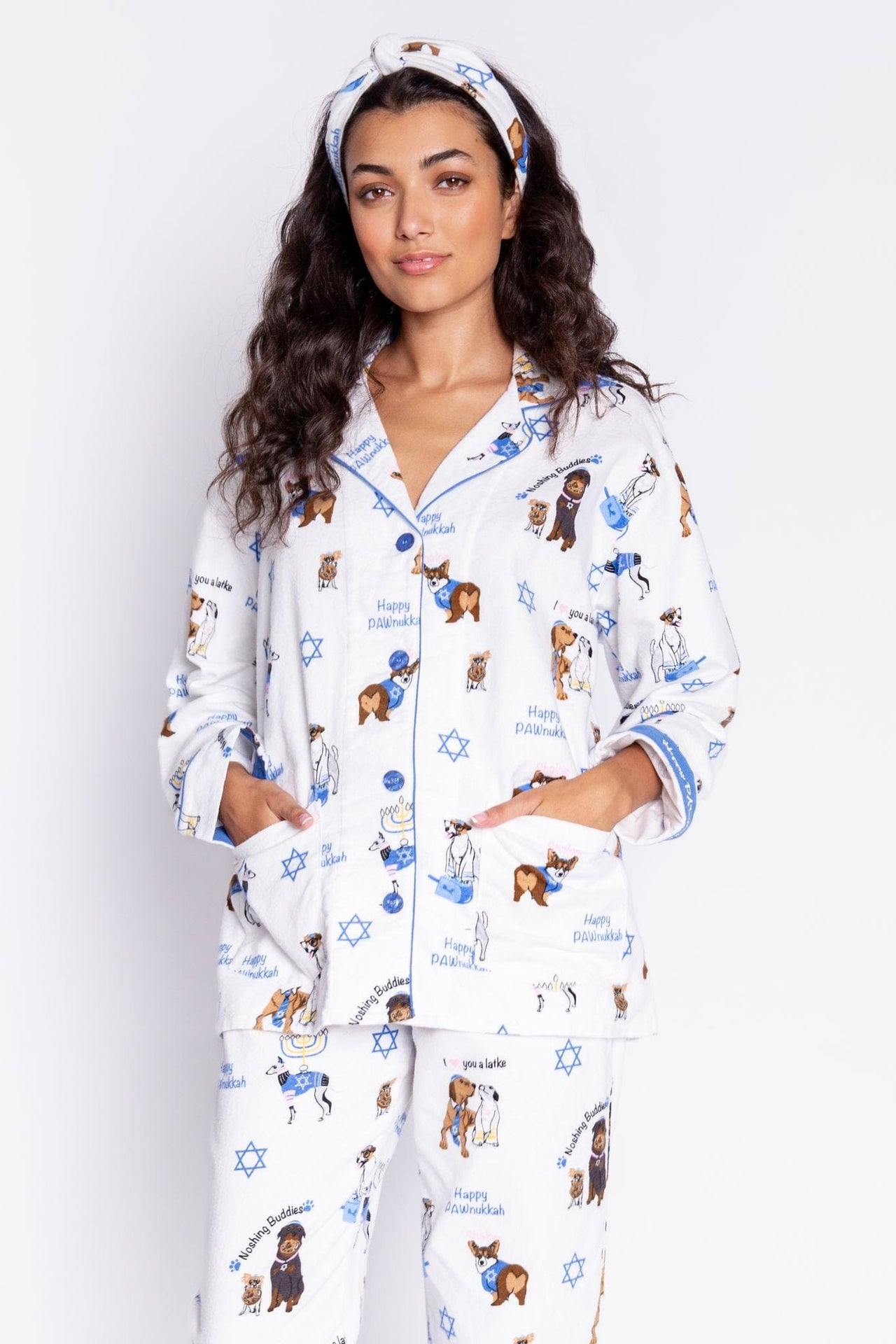 PJ Salvage - Happy Pawnukkah Hanukkah Pajamas Set by P.J. Salvage - (XS - XL) - ModernTribe