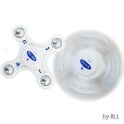 Rite Lite Toy White Dreidel Fidget Spinner - Blue, Yellow or White