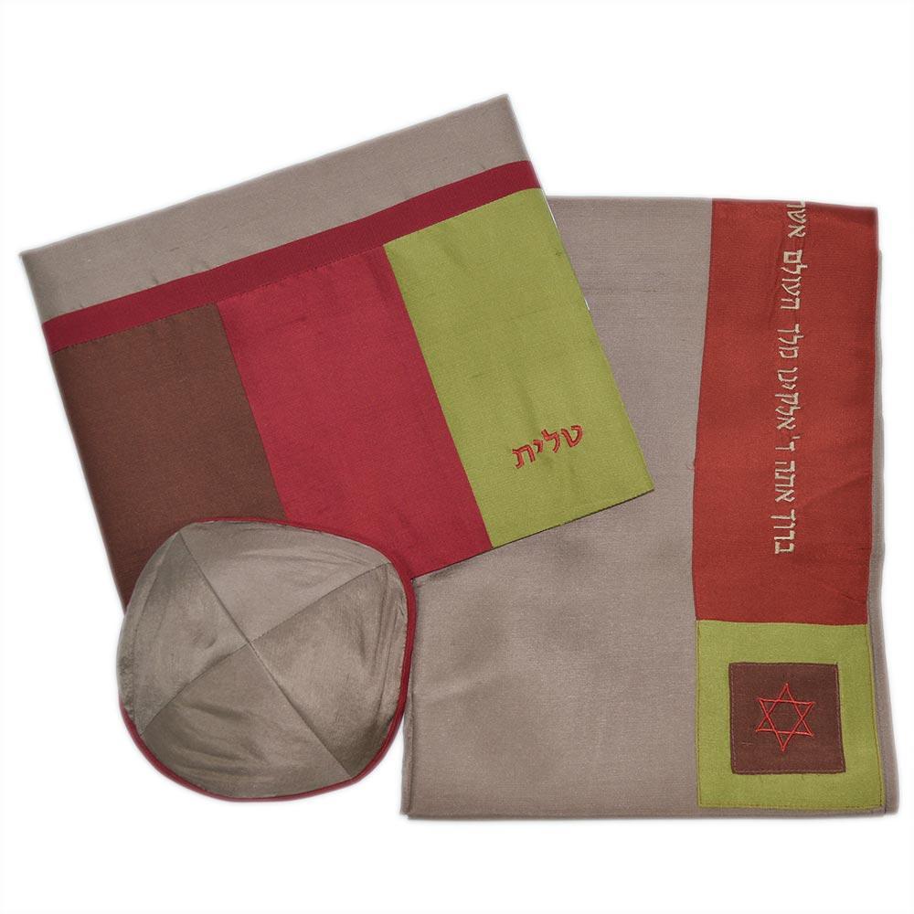 Zion Tallis - Earth - Tone Israsilk Talis 3 Piece Set - ModernTribe