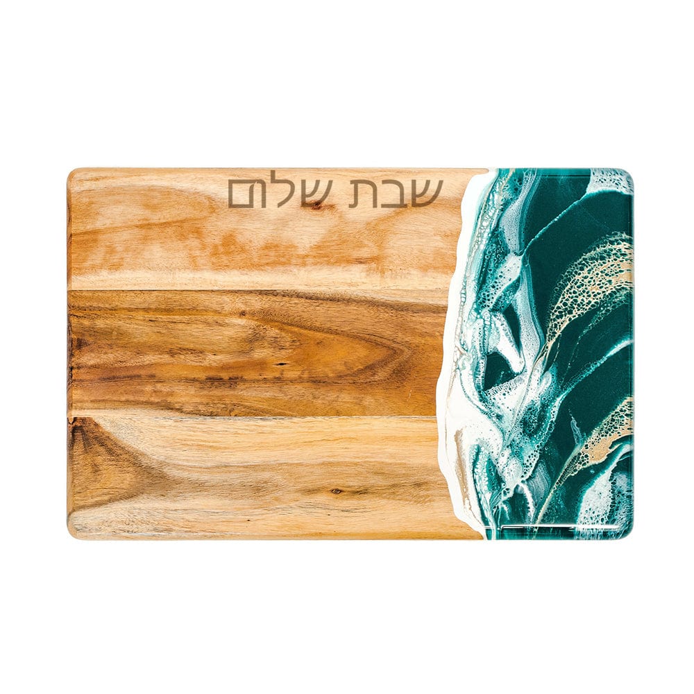 Lynn & Liana Serveware - Canadian - Maple Challah Board - Emerald and Gold - ModernTribe