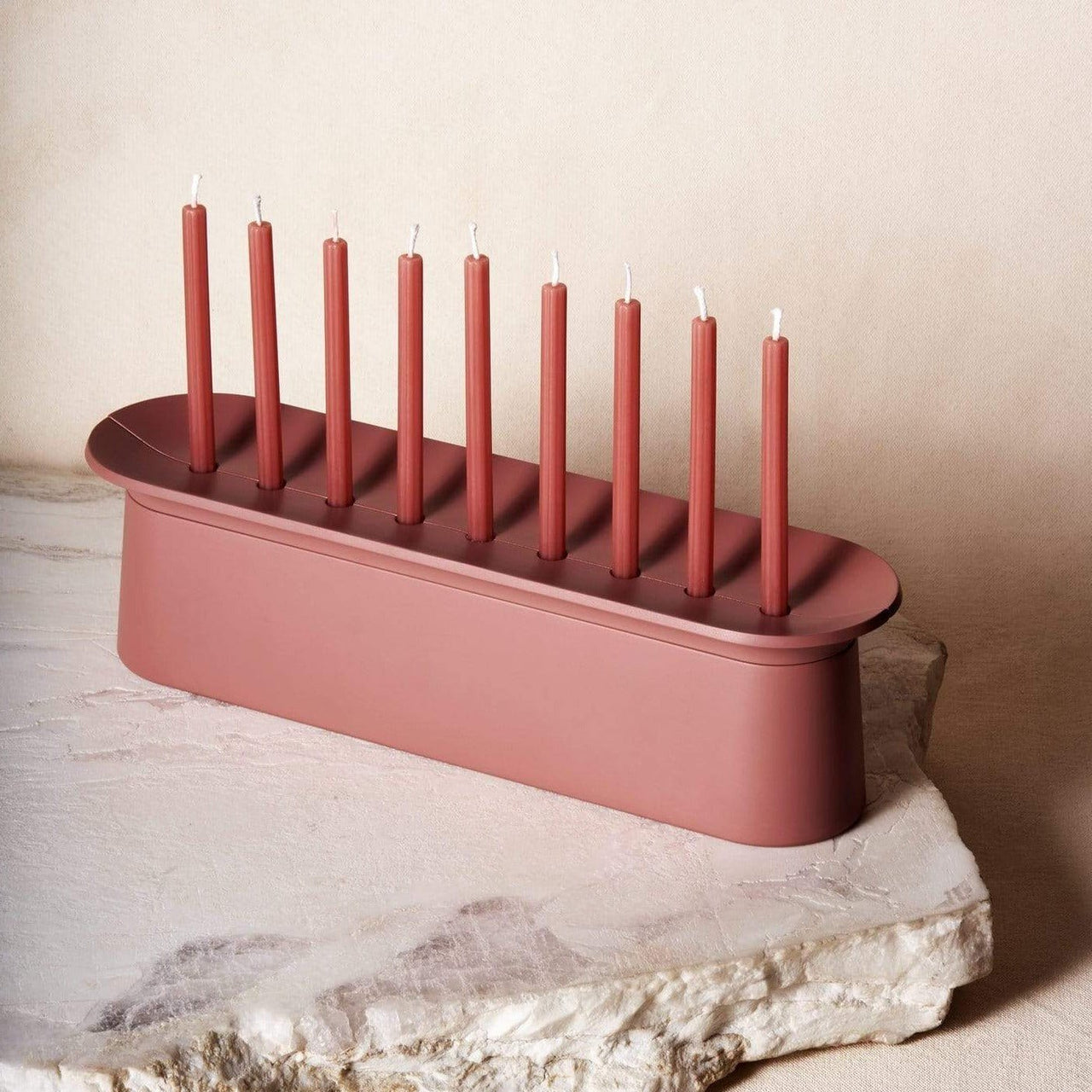 Via Maris - Block Menorah by Via Maris - Clay - ModernTribe