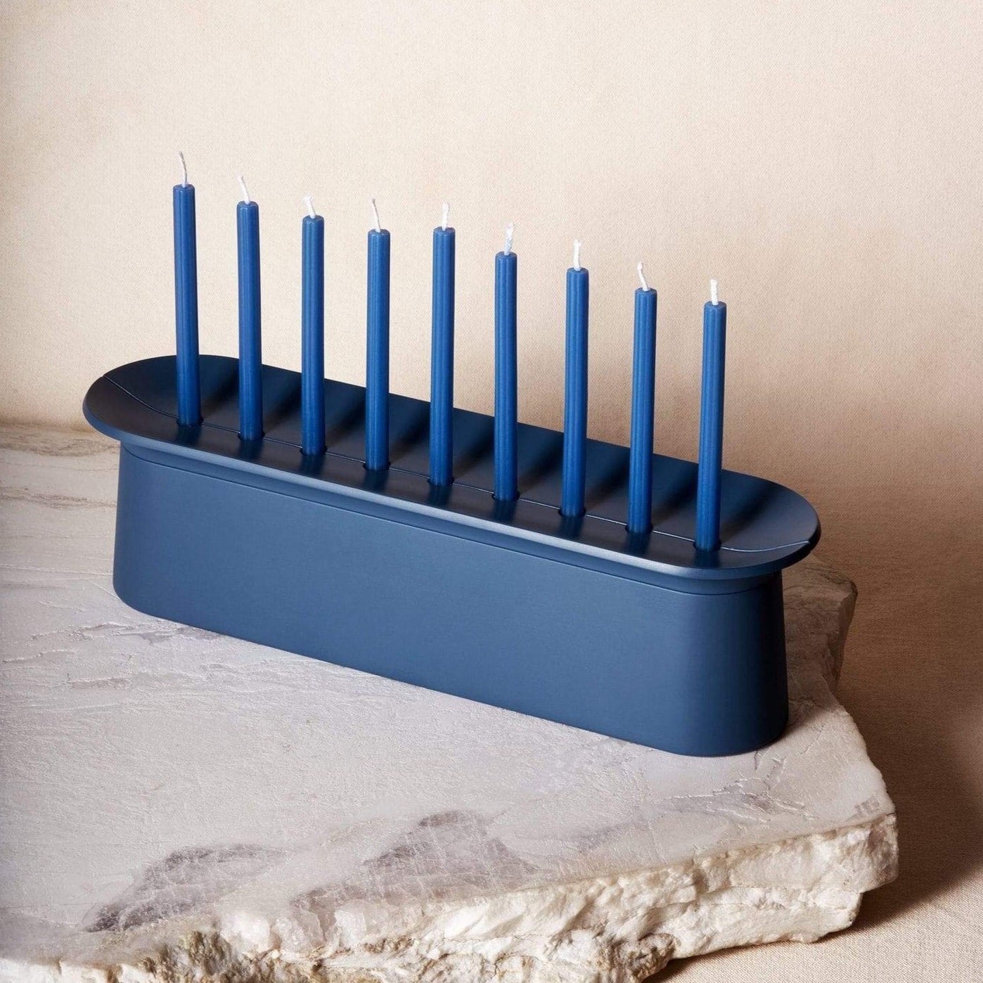 Via Maris Menorahs Block Menorah by Via Maris - Midnight