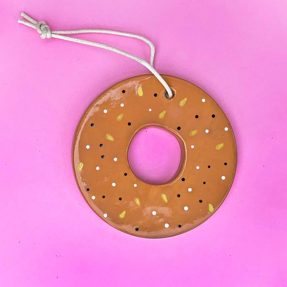 Gold Teeth Brooklyn - Bagel Ceramic Ornament - ModernTribe