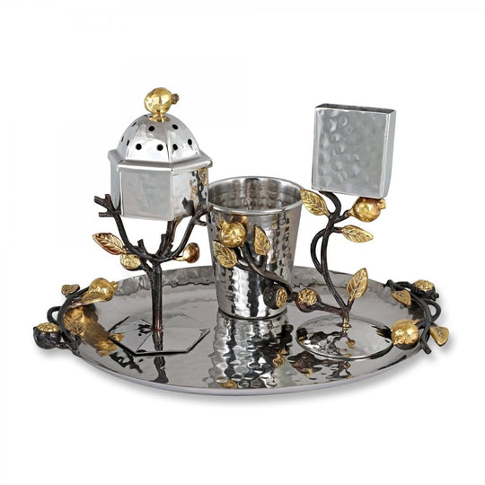 Stainless Steel Pomegranate Havdalah Set by Yair Emanuel