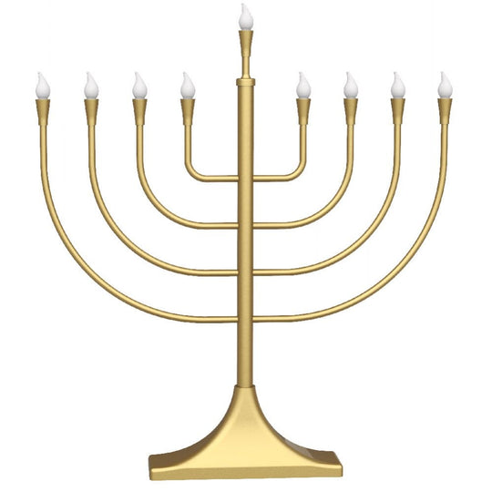 Large Traditional Electric Menorah - Gold