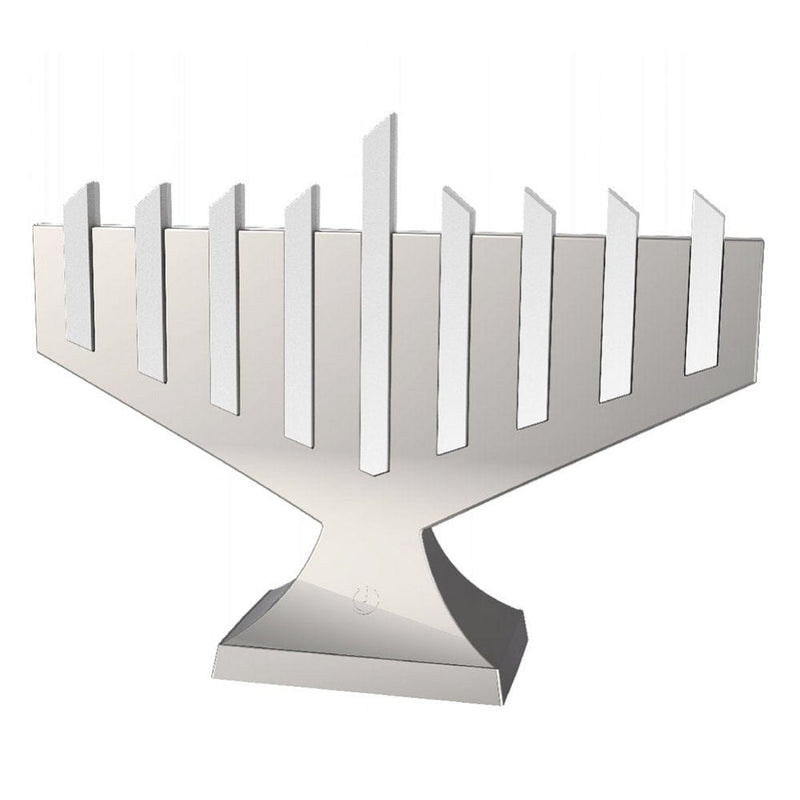 Aviv Judaica - LED Rods Electric Menorah - Silver - ModernTribe