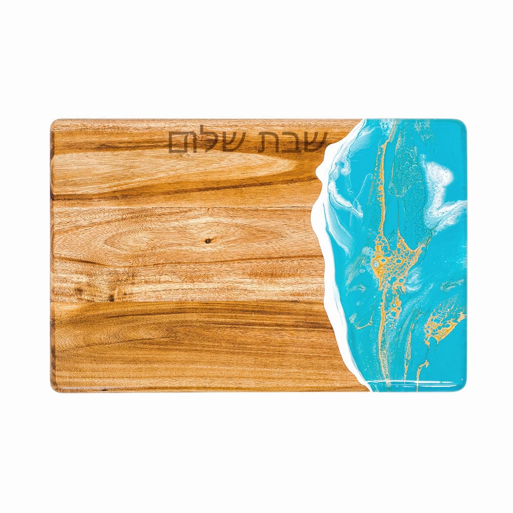 Lynn & Liana Serveware - Canadian - Maple Challah Board - Teal and Gold - ModernTribe