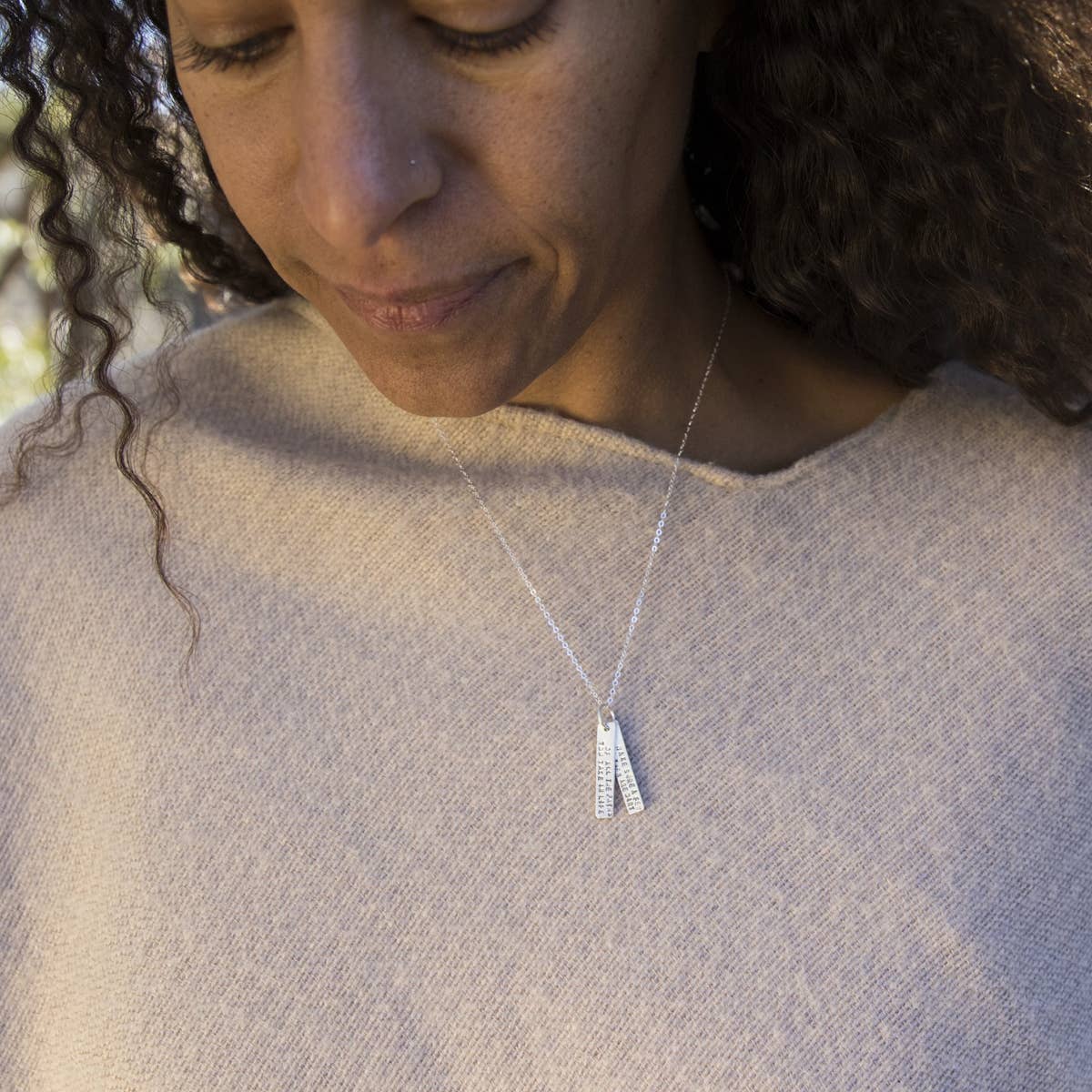 Chocolate and Steel - Ruth Bader Ginsburg Quote Necklace: "Fight for the things you care about" - Sterling Silver or Gold - ModernTribe