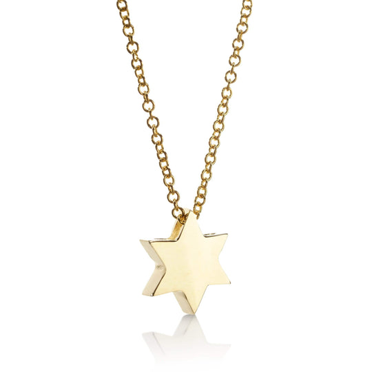 Timeless Gold Star of David Necklace - 14k Yellow, White or Rose Gold