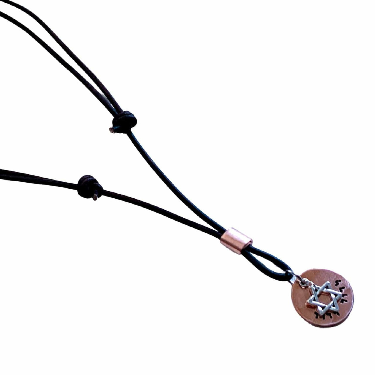 Everything Beautiful Necklaces L'dor V'dor Generation to Generation Leather Necklace - Copper, Brass or Sterling Silver