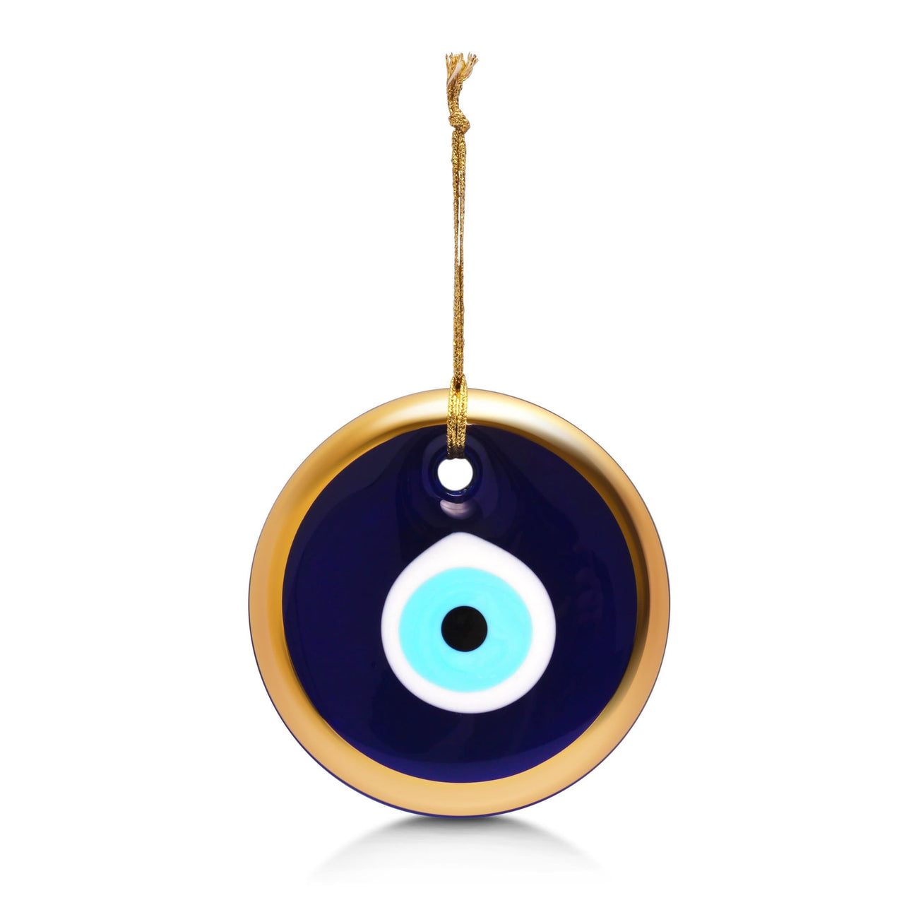 Alef Bet - Evil Eye Glass Wall Hanging - Silver, Gold or Blue Border - ModernTribe