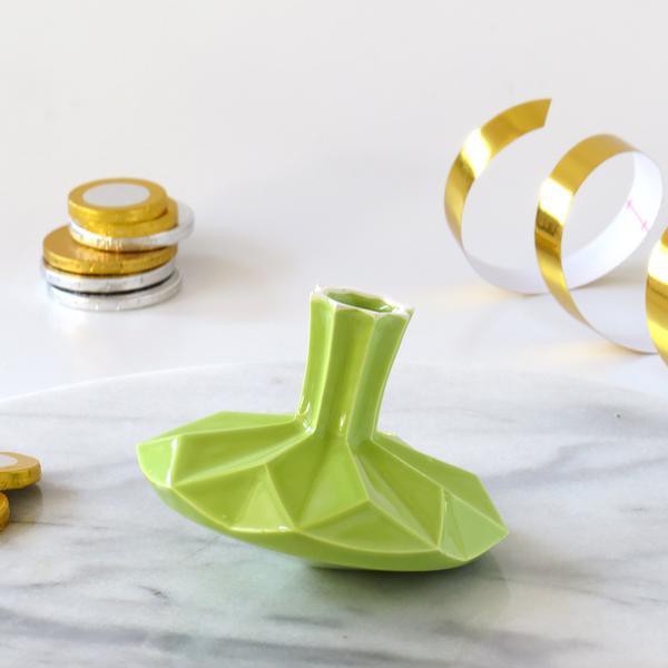 Studio Armadillo - Origami Dreidel Vase - Green - ModernTribe