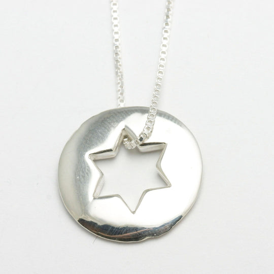 Open Star of David Necklace - Sterling Silver