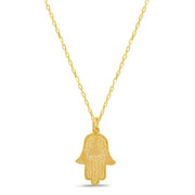 Alef Bet Necklaces Gold Gold Double-Sided Hamsa Necklace
