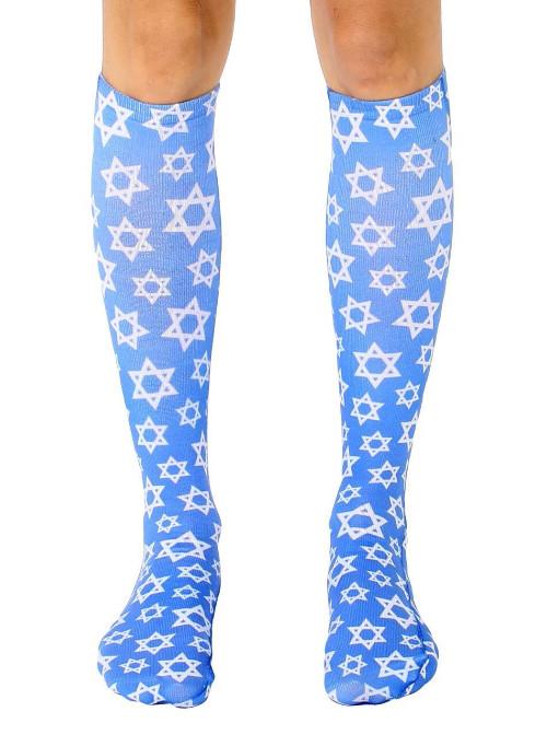 Living Royal Socks Blue / One Size Star of David Knee High Socks