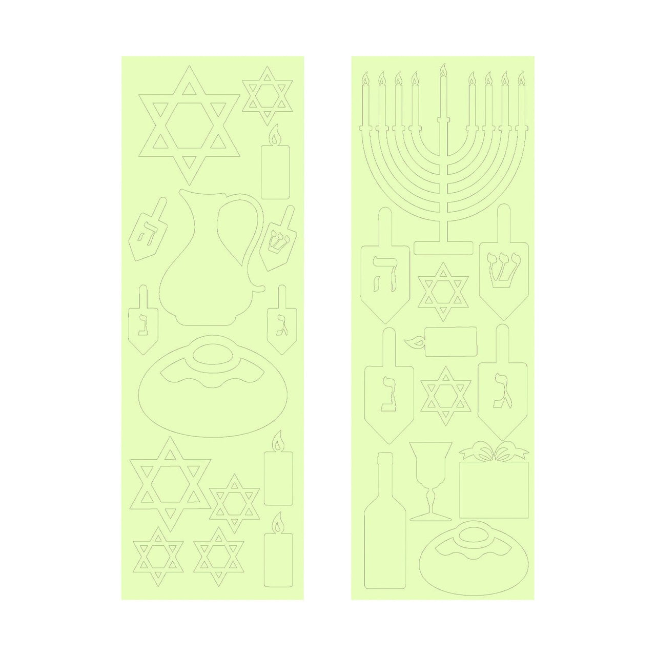GLOPLAY - Hanukkah Gloplay Decals - Set of 27 - ModernTribe