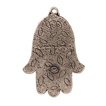 Michal Golan Wall Hamsas Indigo and Silver Wall Hamsa by Michal Golan