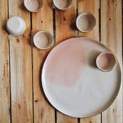 SIND Studio Seder Plates Pink and White Porcelain Seder Plate by SIND Studio