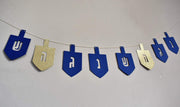 The KitCut Decorations Blue and Gold Dreidel Garland