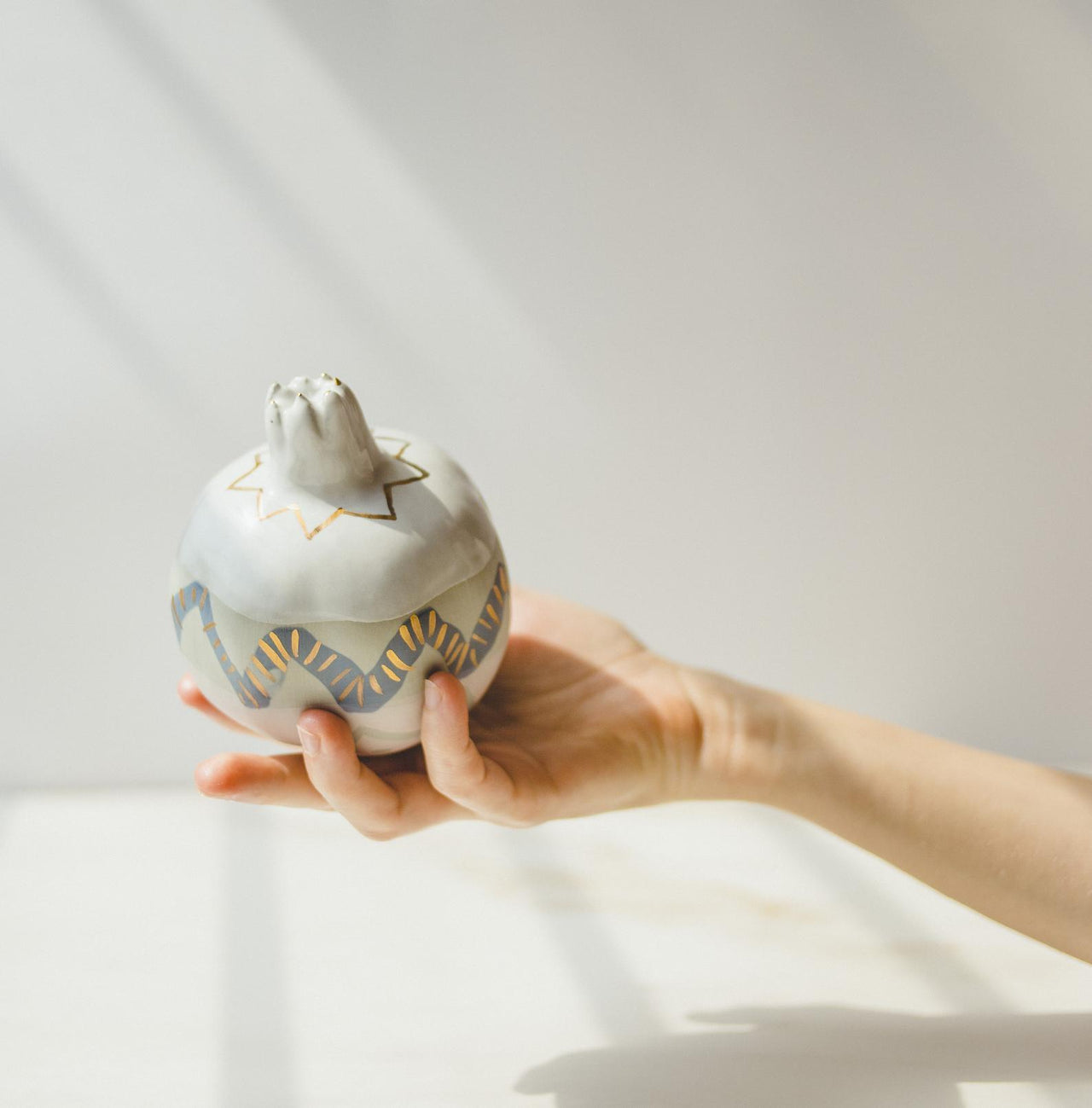 SIND Studio - Wavy Blue Pomegranate Sculpture by SIND Studio - ModernTribe