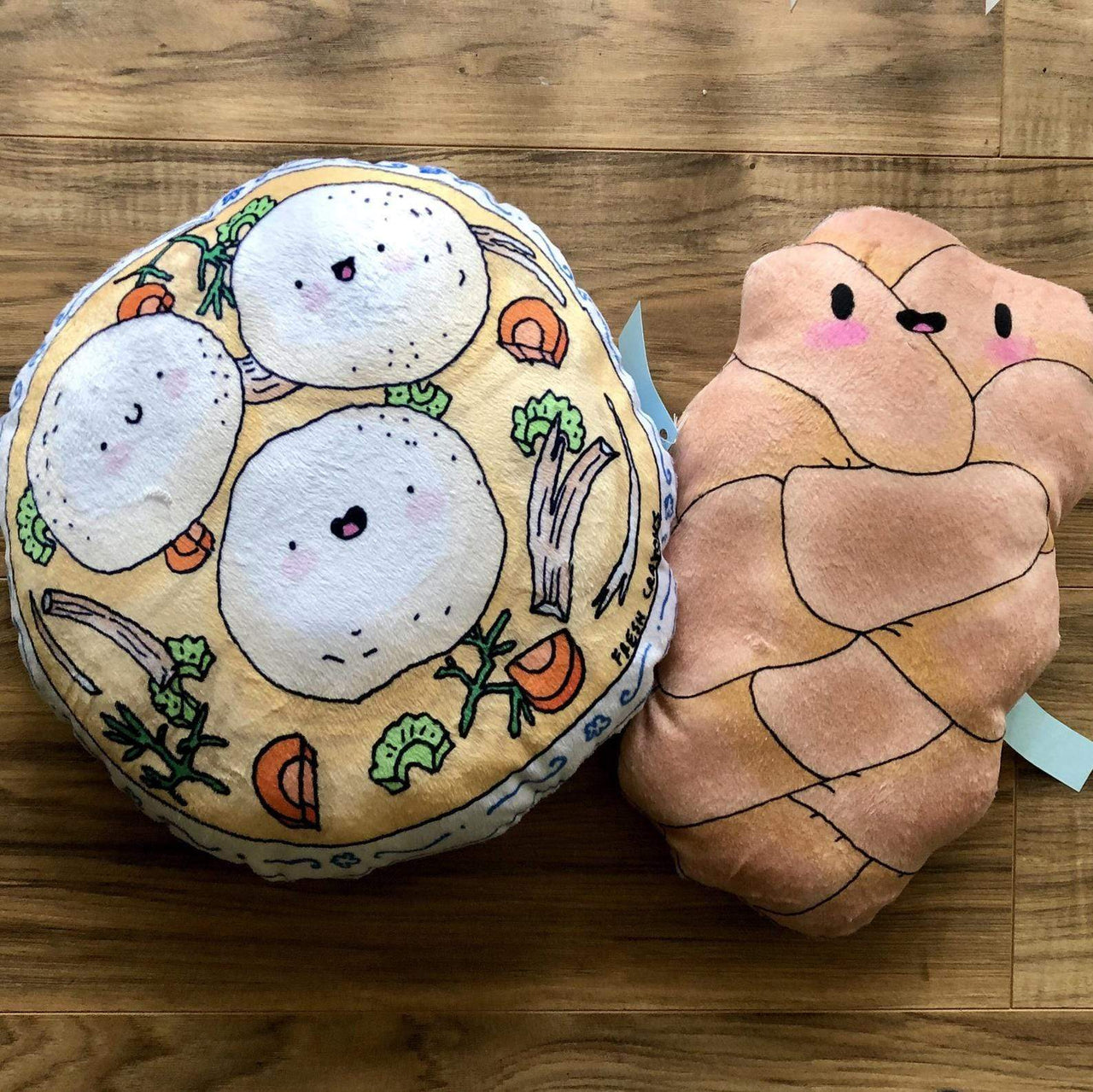 Fresh Crayons - Bubbe's Matzo Ball Soup Plush Pillow by Fresh Crayons - ModernTribe