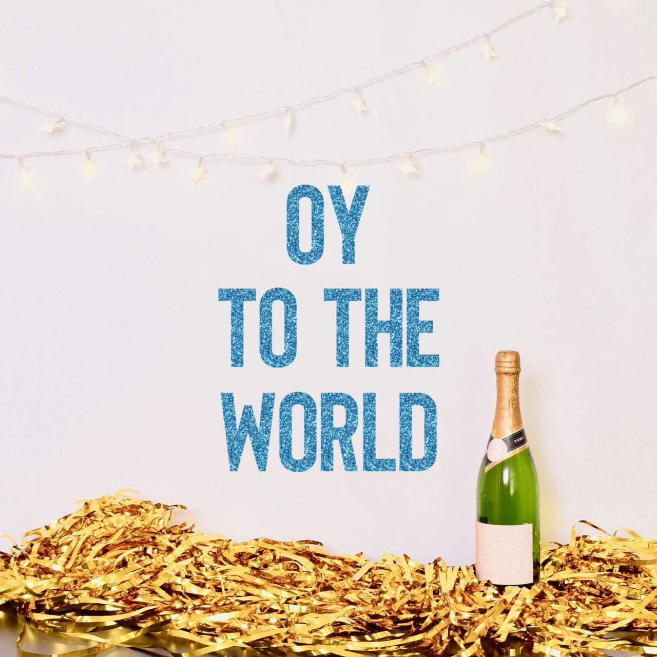 The Happy Ginger Co. - Oy to the World Glitter Banner - ModernTribe