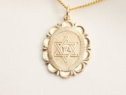 Ariel Tidhar Necklaces Gold Glitter Star of David Gold Medallion Necklace
