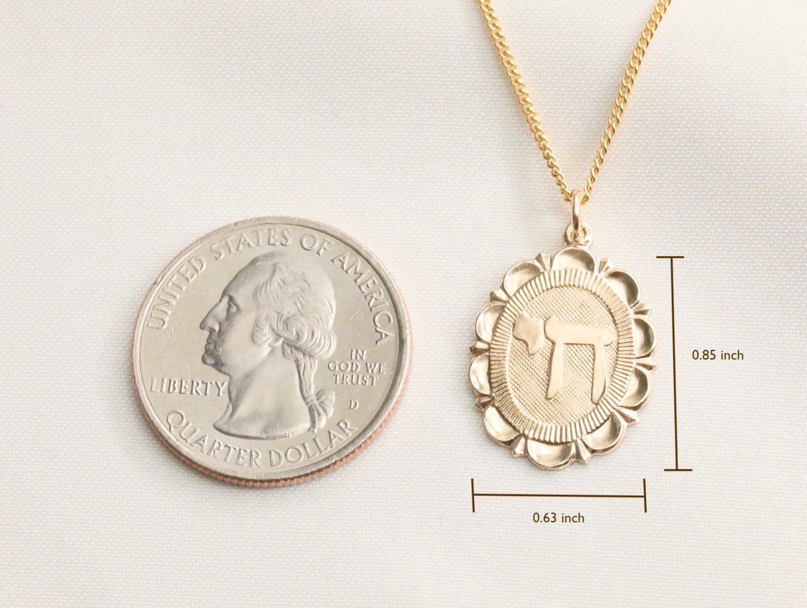 ModernTribe Necklaces Chai Gold Medallion Necklace