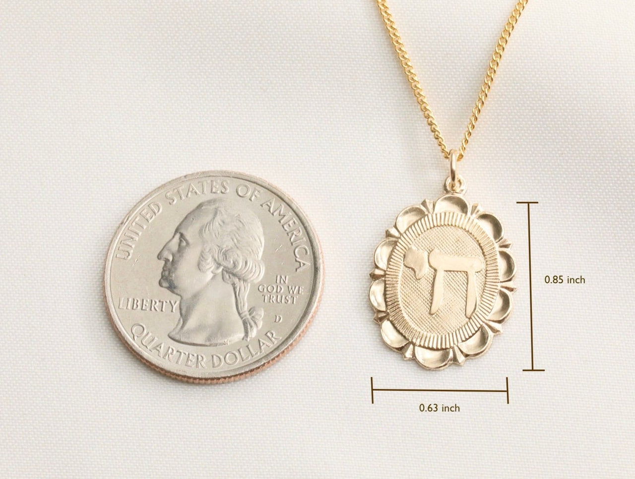 ModernTribe - Chai Gold Medallion Necklace - ModernTribe