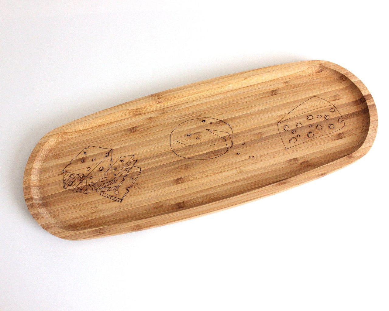 Mickala Design - Modern Bamboo and Ceramic Cheese Tray - ModernTribe