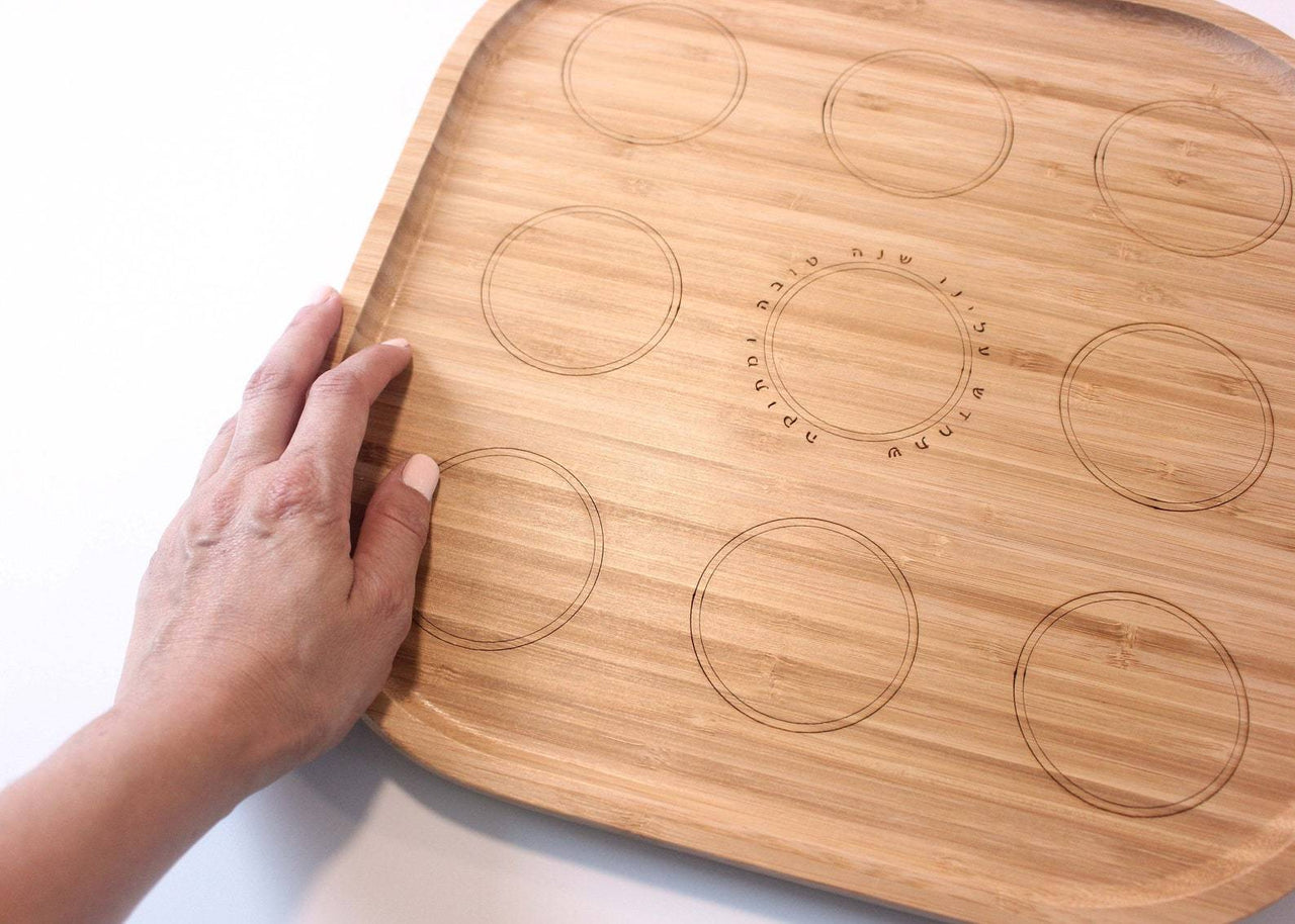 Mickala Design - Modern Rosh Hashanah Simanim Seder Plate - Colorful - ModernTribe