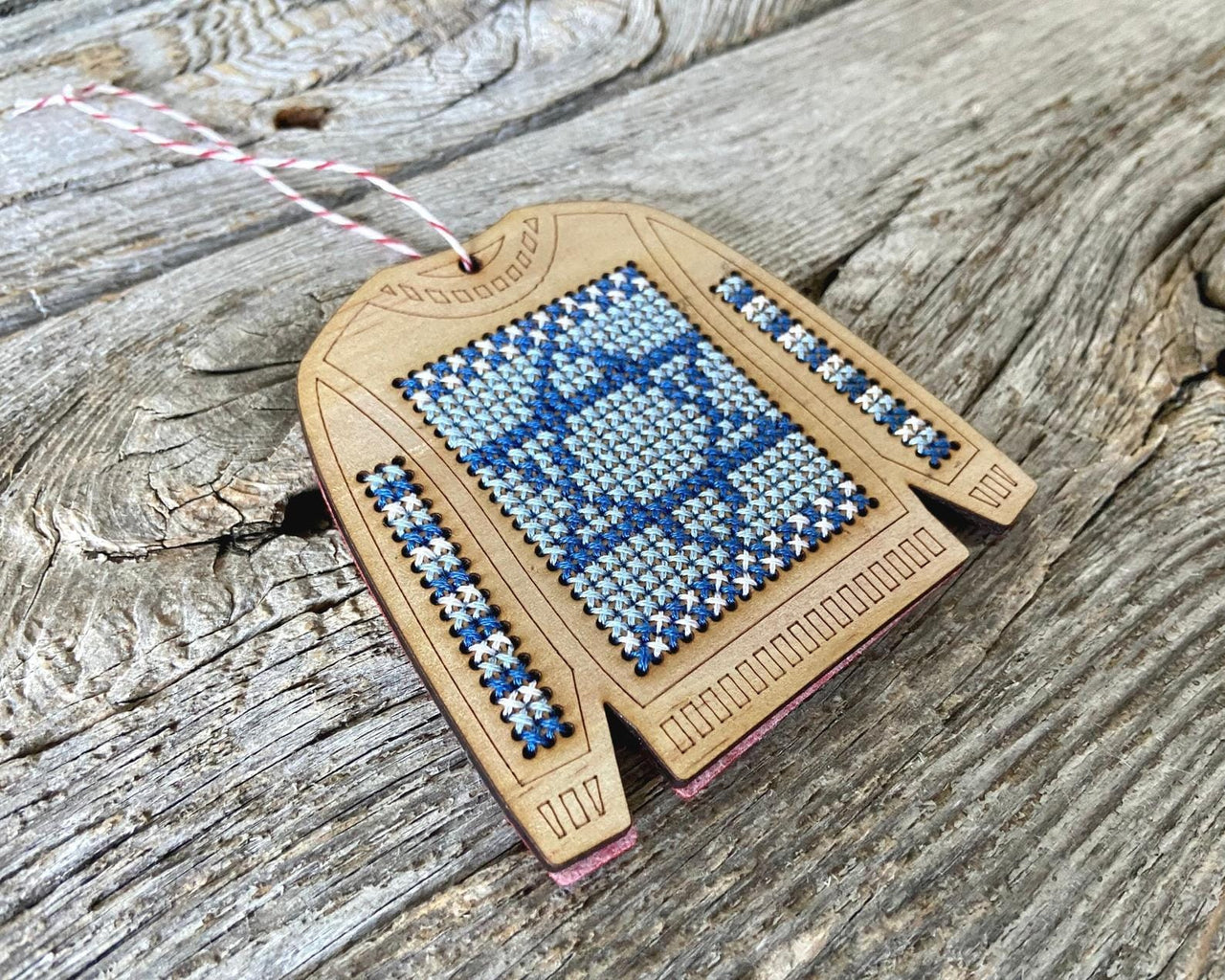Canadian Stitchery - Ugly Star of David Sweater DIY Cross Stitch Ornament Kit - ModernTribe