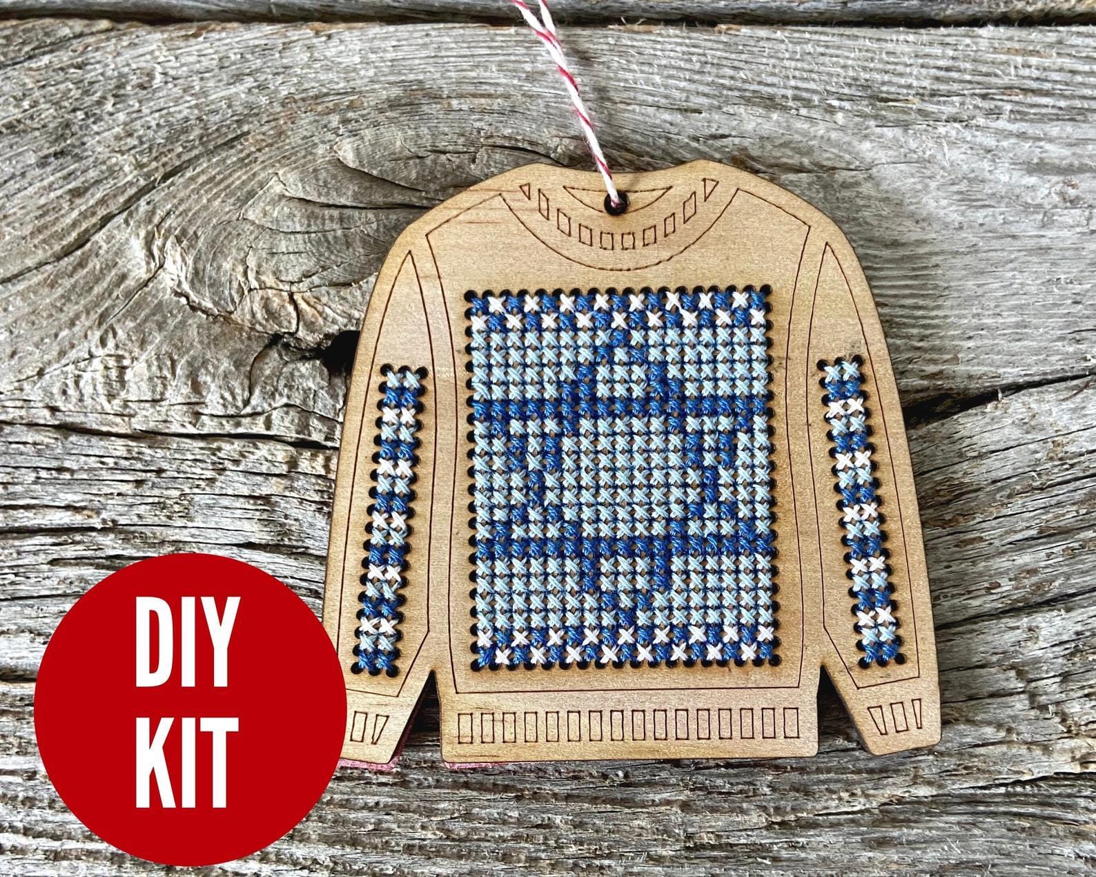 Canadian Stitchery Ornaments Ugly Star of David Sweater DIY Cross Stitch Ornament Kit
