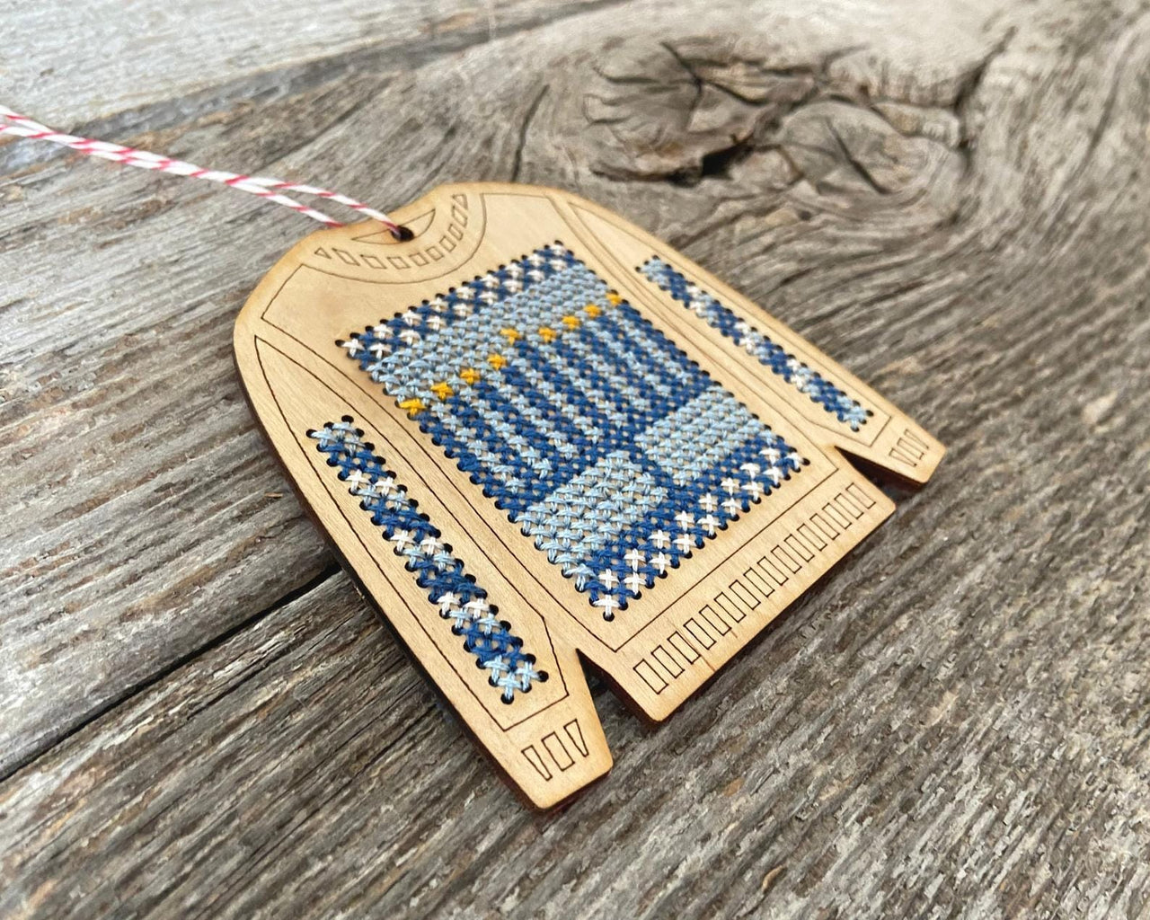 Canadian Stitchery - Ugly Menorah Sweater DIY Cross Stitch Ornament Kit - ModernTribe
