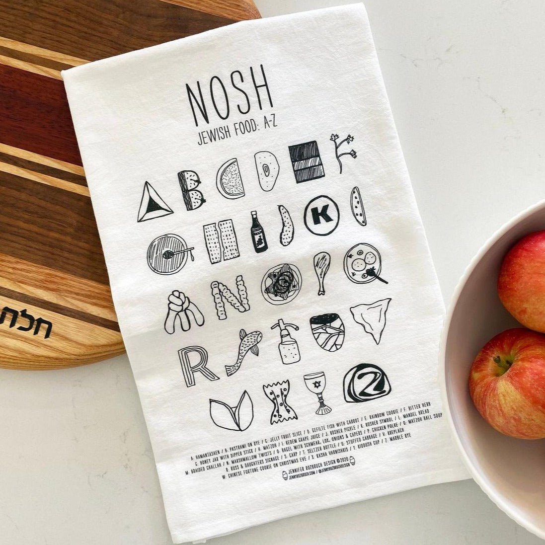 Jenny Rozbruch - Nosh: Jewish Food A - Z Ashkenazi Tea Towel - ModernTribe